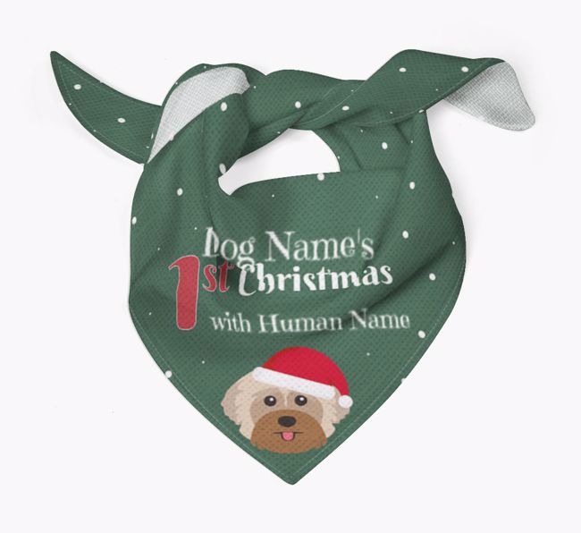 First Christmas Personalised Bandana with {breedFullName} Icon